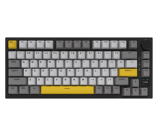 Ajazz AK820 Pro Flying Fish Switch Black Gray Yellow RGB - 1536362 - zdjęcie